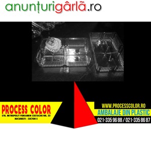 Imagine anunţ Caserole din plastic compartimentate 4 cupcakes Process Color