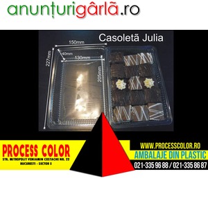 Imagine anunţ Caserole din plastic pentru miniprajituri Process Color