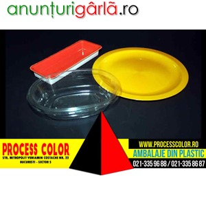 Imagine anunţ Caserole, farfurii model stadion Process Color