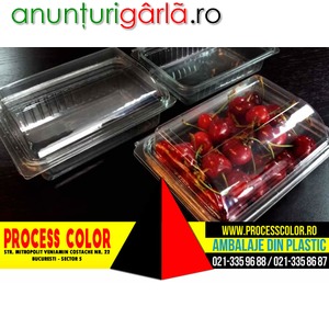 Imagine anunţ Caserole plastic pentru fructe, cirese Process Color
