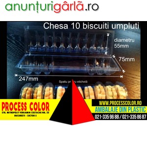 Imagine anunţ Chese din plastic biscuiti crema Process Color