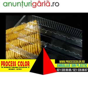 Imagine anunţ Chese din plastic biscuiti patrati Process Color