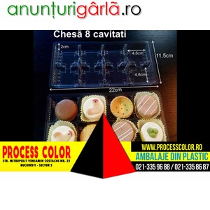 Imagine anunţ Chese din plastic pentru 8 prajiturele Process Color