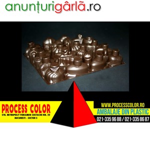 Imagine anunţ Chese din plastic pentru bomboane, praline Process Color