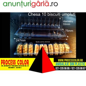 Imagine anunţ Chese plastic biscuiti rotunzi Process Color