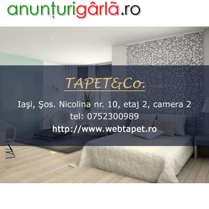 Imagine anunţ Tapet & Co propune online tapete clasice, tapet clasic, tapete modern, tapet modern și tapete de lux, tapet de lux
