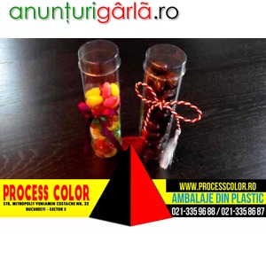 Imagine anunţ Ambalaje din plastic drajeuri, arahide ciocolata Process Color