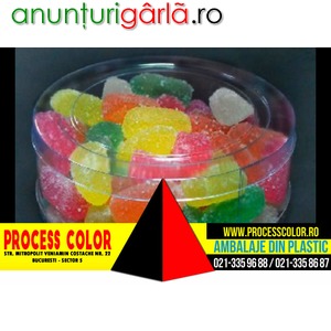 Imagine anunţ Ambalaje din plastic jeleuri Process Color