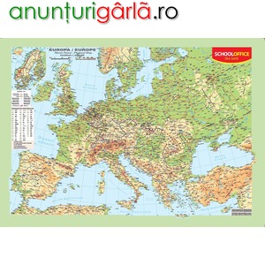 Imagine anunţ Harta Europa fizica 420 mm x 590 mm