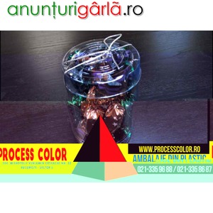Imagine anunţ Ambalaje din plastic, rotunde pentru bomboane preambalate Process Color