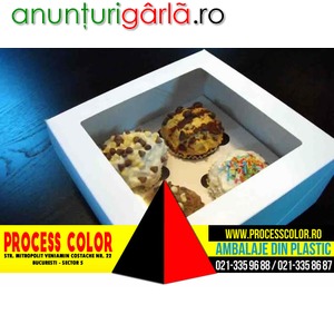 Imagine anunţ Cutii carton 4 cupcakes Process Color