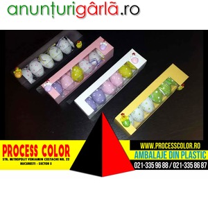 Imagine anunţ Cutii din carton colorat figurine ou Process Color