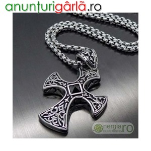 Imagine anunţ Pandantiv Amuleta Cruce Celtica Crucifix Cruciulita INOX PND005