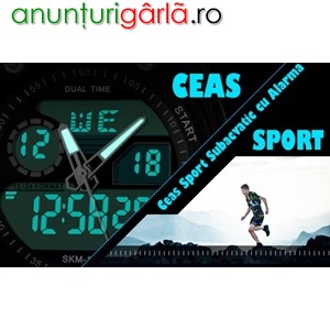Imagine anunţ Ceas Sport Subacvatic, Electronic, Digital si Analogic cu Alarma, Cronometru si lumina neon