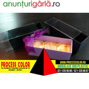 Imagine anunţ Cutii din carton colorat petits fours Process Color