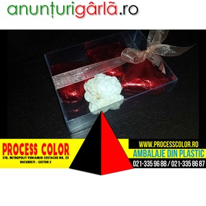 Imagine anunţ Cutii cu capac ciocolata inimioare Process Color