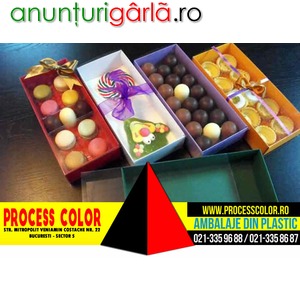 Imagine anunţ Cutii din carton colorat figurine Marshmallow Process Color