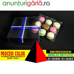 Imagine anunţ Cutii plastic cu chesa 9 Macarons Process Color