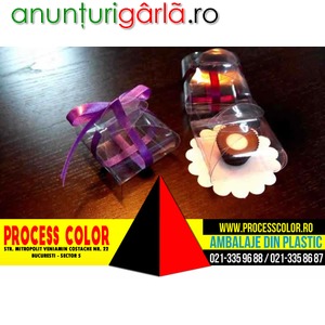 Imagine anunţ Cutiute mici ambalaje bomboane Process Color