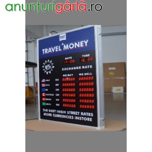 Imagine anunţ Tabela de curs valutar pentru 6 valute