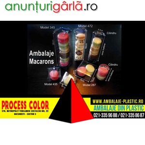 Imagine anunţ Cilindri plastic Macarons Process Color
