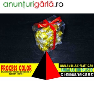 Imagine anunţ Cutii din plastic pentru bomboane, praline Process Color
