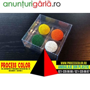 Imagine anunţ Cutii din plastic pentru jeleuri colorate Paste Process Color