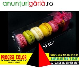 Imagine anunţ Cutii plastic Macarons Process Color