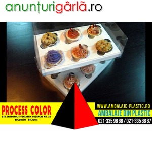 Imagine anunţ Cutii plastic cu capac cupcakes Process Color