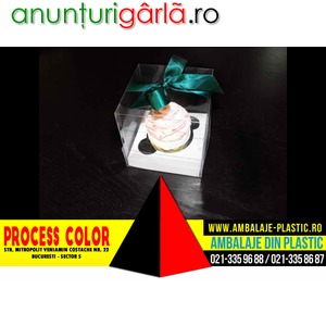 Imagine anunţ Cutii plastic cupcakes Process Color