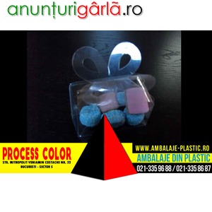 Imagine anunţ Cutii plastic pentru bomboane Process Color