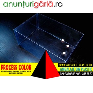 Imagine anunţ Cutii plastic pentru torturi, minitorturi, prajituri Process Color