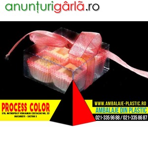 Imagine anunţ Cutiute din plastic 4 bomboane Process Color