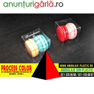 Imagine anunţ Cutiute din plastic pentru 2 Macarons Process Color
