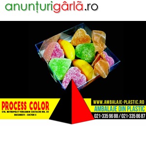 Imagine anunţ Cutiute din plastic pentru jeleuri Process Color
