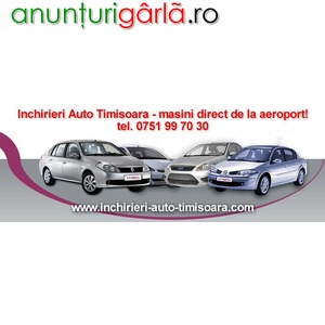 Imagine anunţ Marvomil Auto Timisoara-Inchirieri masini cutie automata si autoturisme 7 locuri, Aeroport Timisoara si Arad