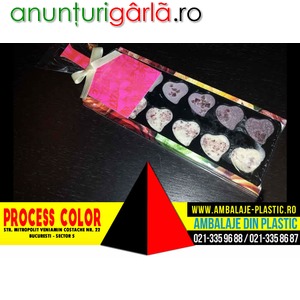 Imagine anunţ Ambalaje turnat ciocolata inimioare Process Color