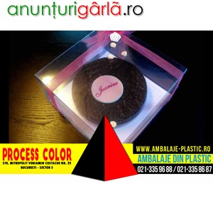 Imagine anunţ Cutii plastic tort Process Color