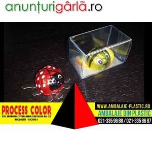 Imagine anunţ Cutiute plastic figurine ciocolata Process Color
