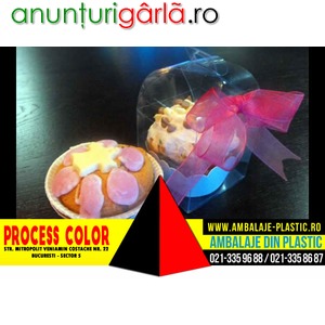Imagine anunţ Cutiute plastic muffins Process Color