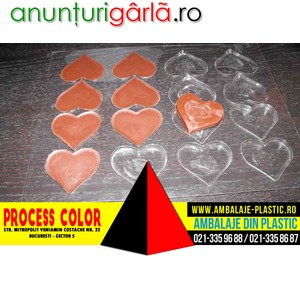 Imagine anunţ Forme pentru turnat ciocolata model inima Process Color