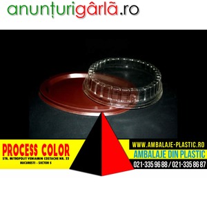 Imagine anunţ Platou plastic tort Process Color