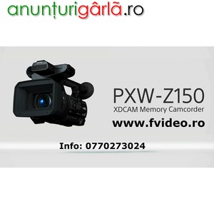 Imagine anunţ Panasonic AC30; UX90; UX180; Sony Z150; FS5; Professional 4K Video.