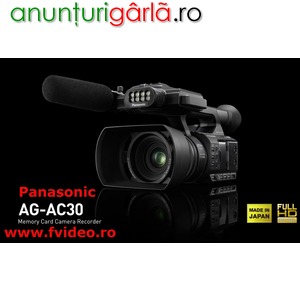 Imagine anunţ Sony NX100; Sony MC2500; Panasonic AC30; Videocamere Wedding; Famivideo