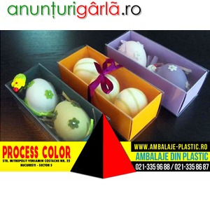 Imagine anunţ Cutii din carton colorat pentru ornamente Process Color