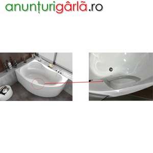 Imagine anunţ cada baie asimetrica colt - cazi de baie