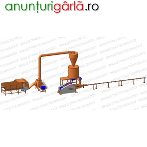 Imagine anunţ Agrobiobrichet - Linie brichetat brichete 150-200 kg/ora din paie, rapita, soia, tulpini porumb
