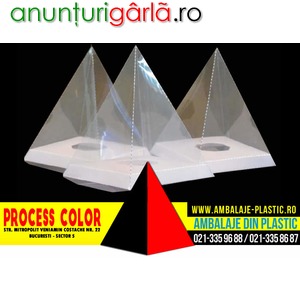 Imagine anunţ Cutii in forma de piramida Process Color