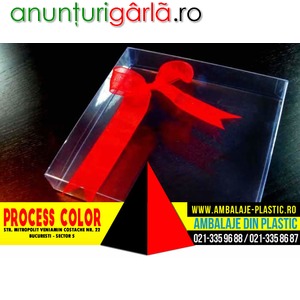 Imagine anunţ Cutii plastic pentru cadouri Process Color