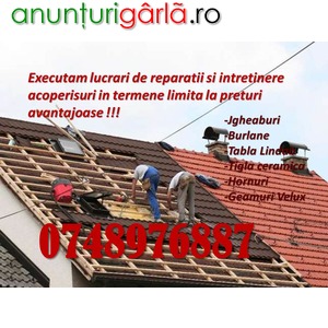 Imagine anunţ Reparatii si renovare acoperis